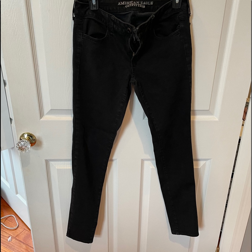 Black 8 Long American Eagle Jeggings